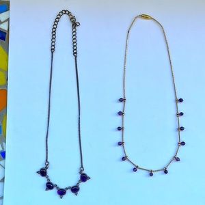 Two Purple beaded necklaces!!